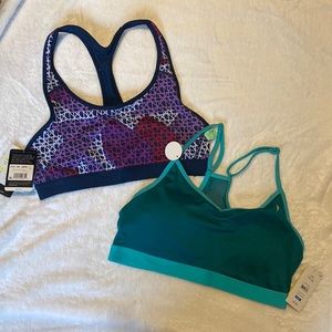 NWT Womens Large Sports Bras Size Large in Teal and Purple